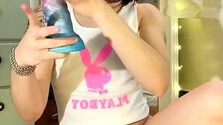 Jessy funny amateur teen brunette toying