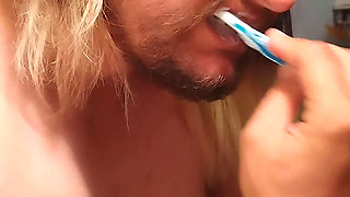 T4t Couple Get It up in There Toothbrushing Fetish Fanclub Video of the Month