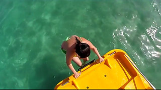 Bulging Bikini Fighting for Its Life While I Get Pounded by the Waves