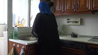 Hijab Maid Anal Doggystyle with Souzan Halabi - Big Cock Kitchen Fuck