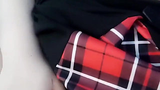 Horny Slut Starts Fingering Her Wet Pussy in the Back of the Taxi Driver