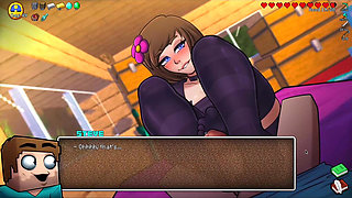 Hornycraft Minecraft Parody - Jenny Gives Steve a Hot Footjob for a Diamond! (hentai Game Gameplay)