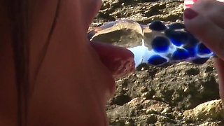 Katharine Madring and Carol Fenix on the Hor Beach Having Lesbian Sex