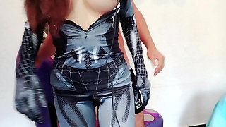 Cosplay Spider Girl Masturbating and Getting Fucked in the Ass