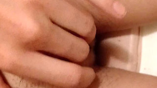 I Masturbate Riskily on a Toilet in a Public Restroom in College