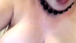 BBW Granny with Big Tits Fingers Herself on Webcam