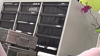 Submissive Pantyhose Foot Worship: Arisu Otsu Waits Under the Desk for Misuzu Kawana to Rub Sweaty Toes Across Her Face