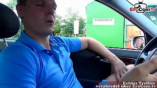 Real Public Blowjob Date with german skinny blonde Street Slut