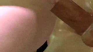 Sexy blonde chick with a cute face gets it from behind : 3D Porn