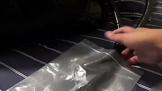 two women fetish latex asslicking and anal mff