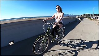 Biking In The Wind And My Tits Keep Poking Out!