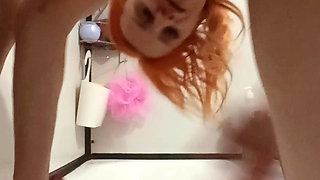 Dildo in Asshole in Shower