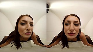 137 - Katy Rose - Solo Model In Stockings Toying Shaved Pussy