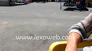 Amateur jock ass rammed outdoors