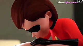 TiffanyWarmer as Helen Parr Gives Hot Blowjob - Uncensored Hentai 3D Sex