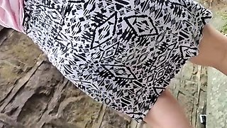 Faye Taylor Panty wetting down the alley peeing