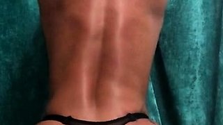 Blonde solo jerking off