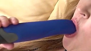 Pretty Mature MILF Angelia Masturbates Herself on the Couch
