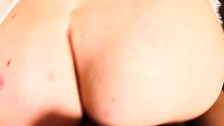 Wet tattooed raven babe Sahron with big boobs masturbates