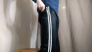 The saleswoman helps to masturbate in the fitting room