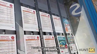 Hunt4k. struck cuckold observes gf's porn for currency with another man