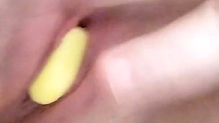 Cougar MILF masturbation with blazing hot Ginger Root insertion