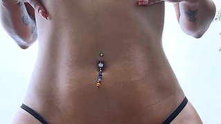 Small tit latina brunette fucks a big cock