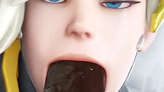 Mercy Overwatch - BBC Anal, Blowjob & Missionary Cumshot 3D Overwatch Porn)