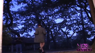 Risky nudity with raver cutie Malia