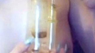 Amateur Webcam Cute Teen Plays Solo with Big Dildo