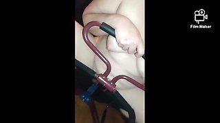 Bouncing on My Big Dildo