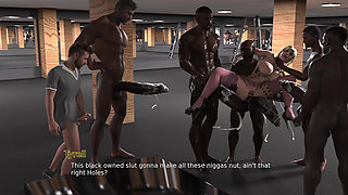 Cheating Slutty Blonde Wife Gangbanged by a Lots of Big Black Cocks