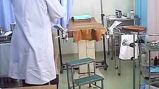 Hairy Japanese slut gets drilled during medical exam
