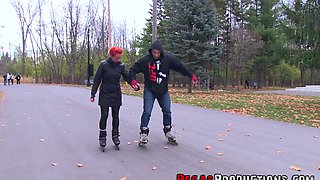 Redheaded bombshell Mya craves Rick's hard cock in a wild 69 session