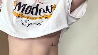 SMALL TIT BRUNETTE TATTOOED TEEN GIRLFRIEND CAUGHT IN SHOWER