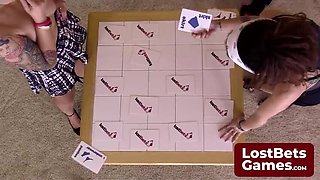 Naughty Game Bet: Two Hot Lesbian Teens Strip and Play After Losing