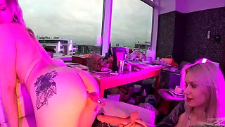 Lesbian friends enjoying wild girls only fun with sex toys