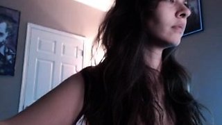 Brunette Couch Webcam Solo Fun Masturbating