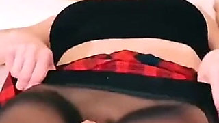 Thighjob, BJ, Creampie Sex Through Black Seamless Pantyhose - No Rips - Full Vid /serenesiren