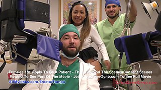 Sexy Latina Melanie Lopez gets a gyno exam from Dr. Tampa on camera