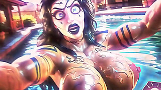 Hot Sex Witch Jessica and Leo in Pool,curvy Woman with Big Tits, Big Dick,cumshot, Cuckold, Bukkak