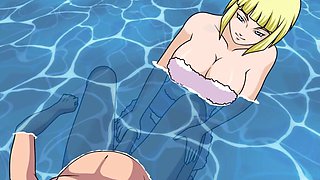 Naruto - Ninja Naruto Trainer - Part 47 - Samui Handjob in the Pool by Loveskysanx