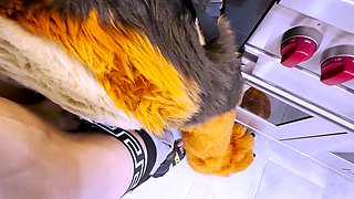 Amateur punk trio head funny with camera