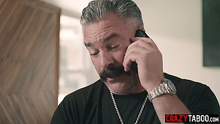 Petite stepdaughter pussy is his sex toy
