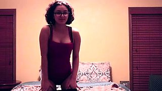 Jessy funny amateur teen brunette toying