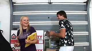 CFNM femdom pegging and HJ in 3some