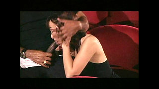 Show at the Theater of Young Redhead Dancer Fucked and Cummed in Mouth