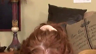 POV Redheaded Slut Gets Covered by Big Cock Cum