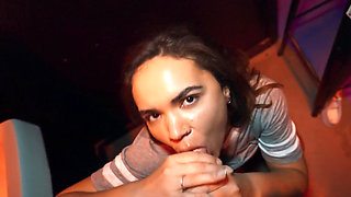 Slutty Brunette Sucks Cock And Fucks Stranger In Disco