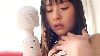 Alluring Asian teen 18+ masturbates solo with her vibrator